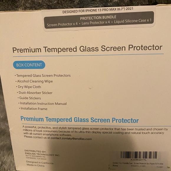 IPhone 13 Pro Max clear tempered glass protective glass cover - Picture 2 of 3